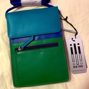 Ili New York Leather Crossbody Organizer 6824